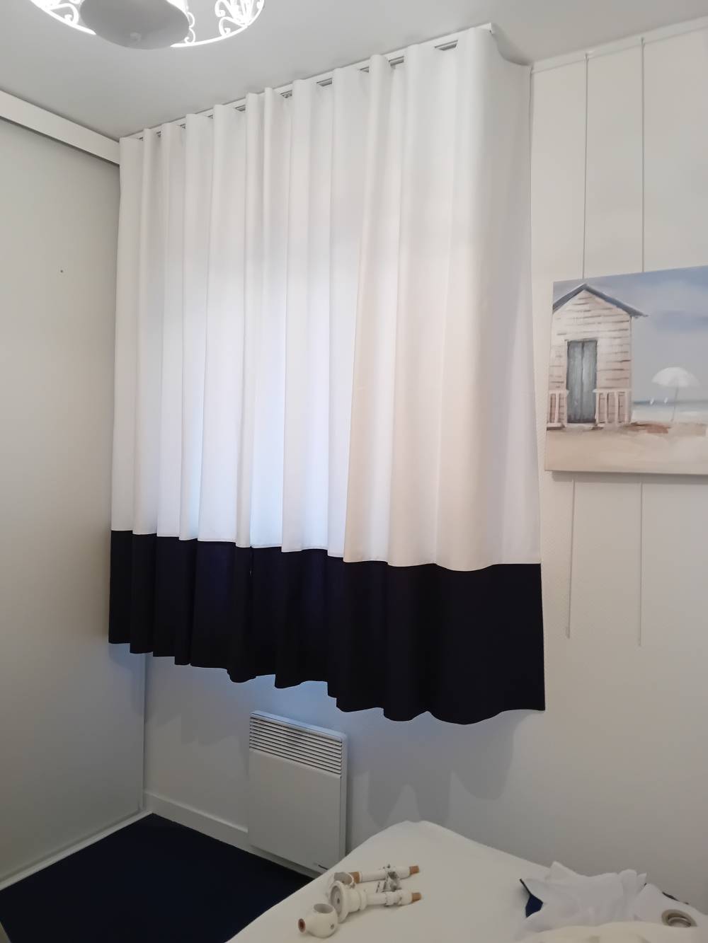 rideaux bi colore